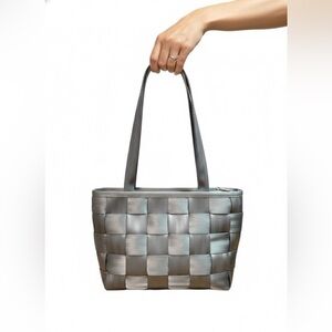 HARVEYS Taupe Grey Original Seatbelt Bag Shoulder Bag Tote Satchel Zip Top Close